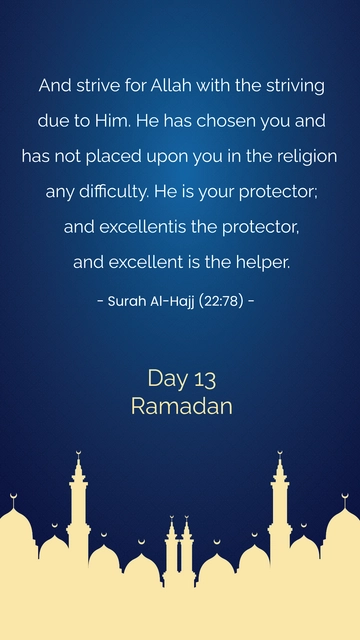 Free Ramadan Day 13 Quote Template to Edit Online