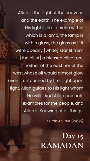Free Ramadan Day 15 Quote Template to Edit Online