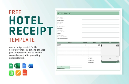 Hotel Receipt Template Hotel Receipt Template