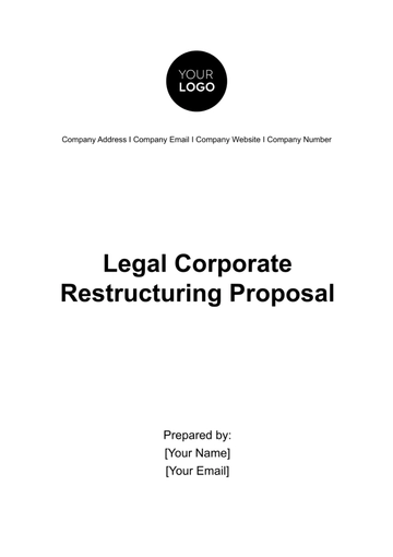 Free Legal Corporate Restructuring Proposal Template to Edit Online