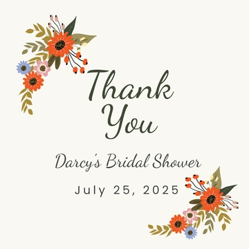 Free Small Flower Wedding Label Template to Edit Online