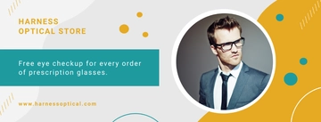 Free Optical Store Facebook Cover Page Template to Edit Online