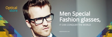 Free Optical Store Twitter Cover Template to Edit Online