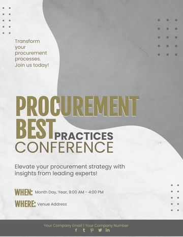 Free Procurement Best Practices Conference Flyer Template to Edit Online