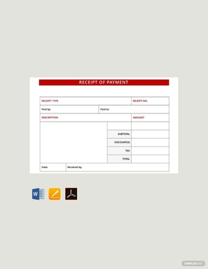 Editable Payment Receipt Template