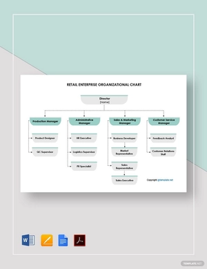 Retail Enterprise Organizational Chart Template