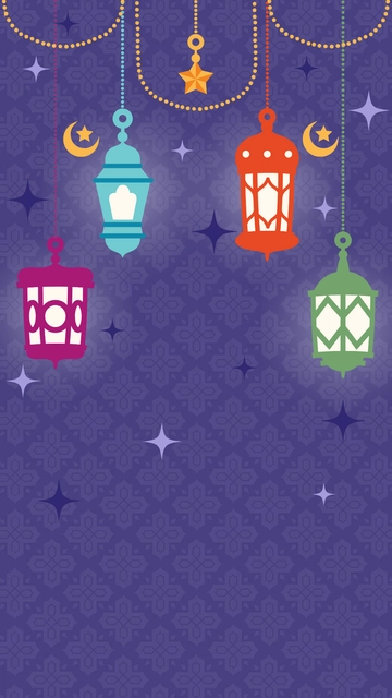 Free Colorful Ramadan Lantern Template to Edit Online