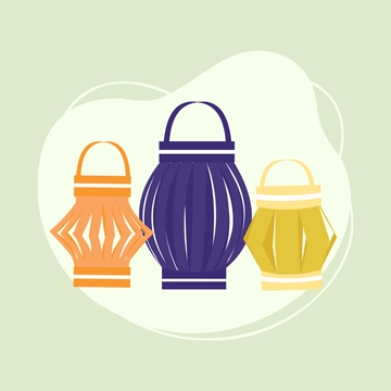 Free Ramadan Paper Lantern Template Clipart to Edit Online