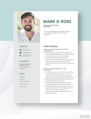 Marketing Project Manager Resume