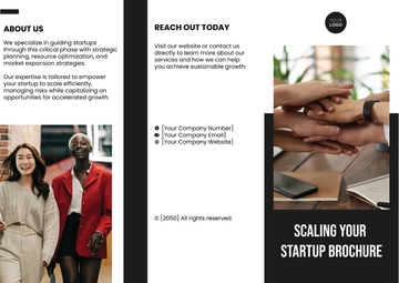 Free Scaling Your Startup Brochure Template to Edit Online