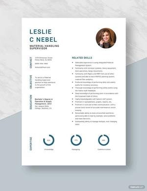Material Handling Supervisor Resume