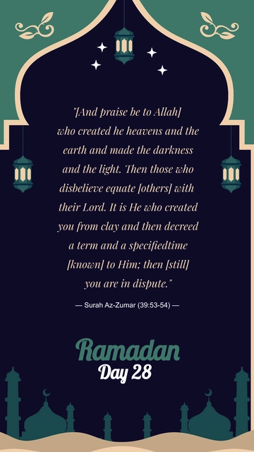 Free Ramadan Day 28 Template to Edit Online