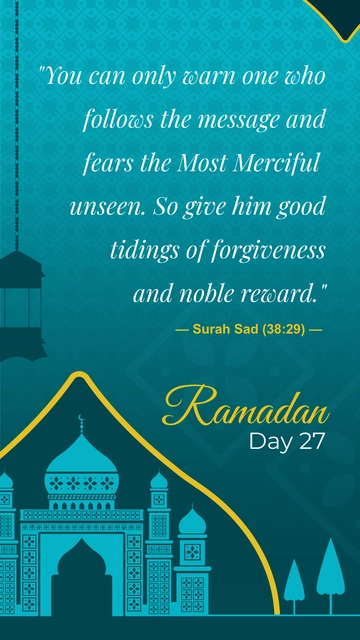 Free Ramadan Day 27 Template to Edit Online