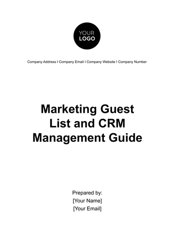 Free Marketing Guest List and CRM Management Guide Template