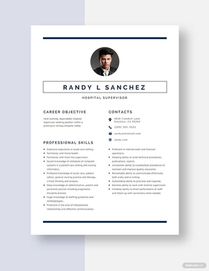 Hospital Supervisor Resume