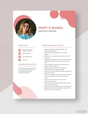Hospitality Assistant Resume