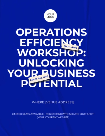 Free Operations Efficiency Workshop Flyer Template to Edit Online
