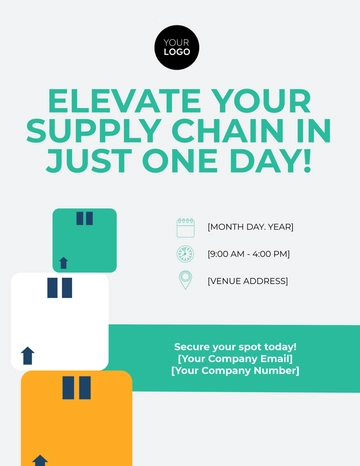 Free Supply Chain Optimization Seminar Flyer Template to Edit Online