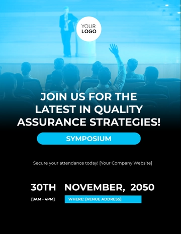 Free Quality Assurance Symposium Flyer Template to Edit Online