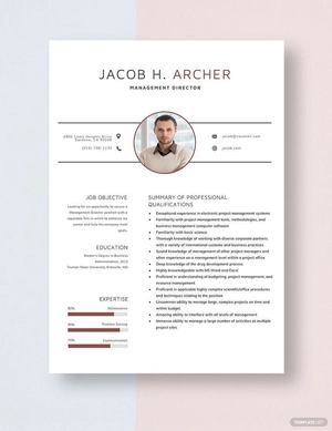 Management Director Resume