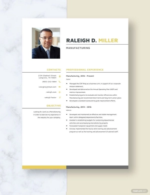 Manufacturing Resume