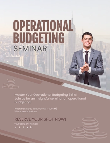 Free Operational Budgeting Seminar Flyer Template to Edit Online