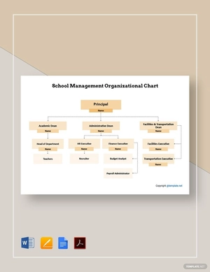 School Management Organizational Chart Template