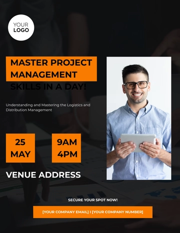 Free Project Management Bootcamp Flyer Template to Edit Online