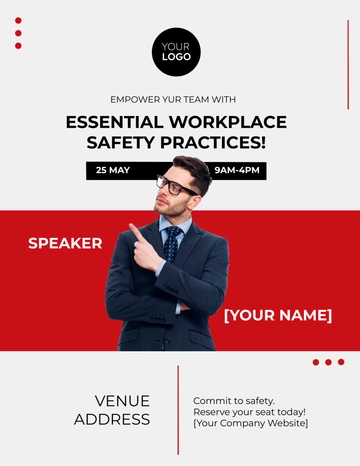 Free Workplace Safety Training Seminar Flyer Template to Edit Online