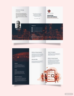 Corporate Company Profile Tri-Fold Brochure Template