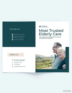 Elder/Senior Care Bi-Fold brochure Template
