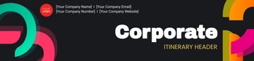 Free Corporate Itinerary Header Template to Edit Online
