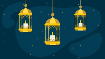Free Ramadan Lantern Background Template to Edit Online