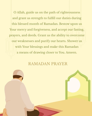 Free Ramdan Prayer Template to Edit Online