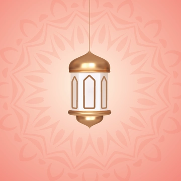 Free Ramadan 3D Lantern Template Clipart to Edit Online