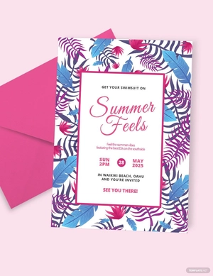 Creative Summer Party Invitation Template