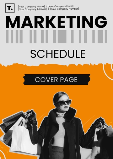 Free Marketing Schedule Cover Page Template to Edit Online