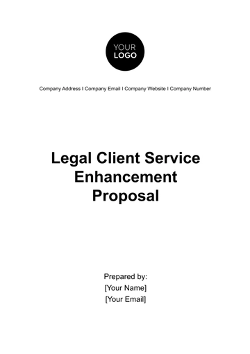 Free Legal Client Service Enhancement Proposal Template to Edit Online