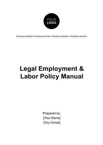 Free Legal Employment & Labor Policy Manual Template to Edit Online