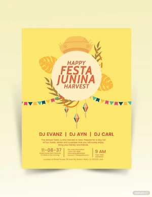Festa Junina Harvest Flyer Template