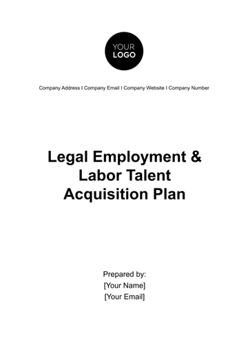 Free Legal Employment & Labor Talent Acquisition Plan Template to Edit Online