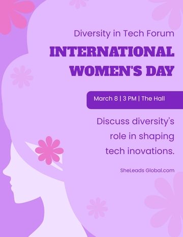 Free International Women's Day 2024 Event Flyer Template to Edit Online