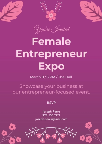 Free International Women???s Day Event Invitation Template to Edit Online