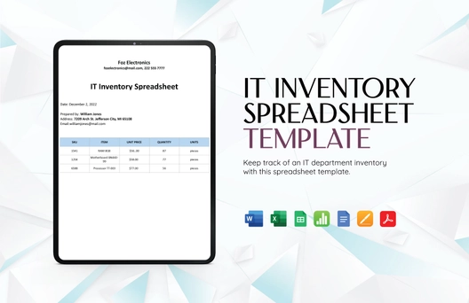 IT Inventory Spreadsheet Template