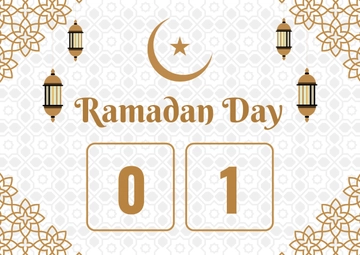 Free Ramadan Countdown Calendar Template to Edit Online