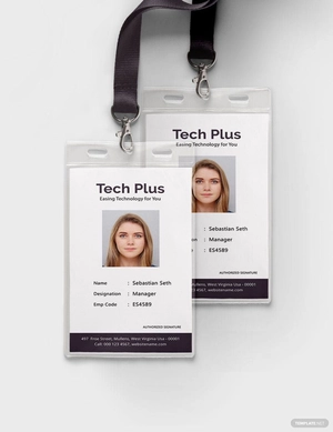 Startup Business ID Card Template