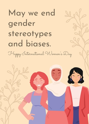 Free Happy International Women's Day 2024 Wishes Template to Edit Online
