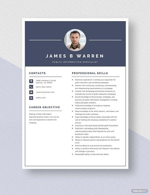 Public Information Specialist Resume