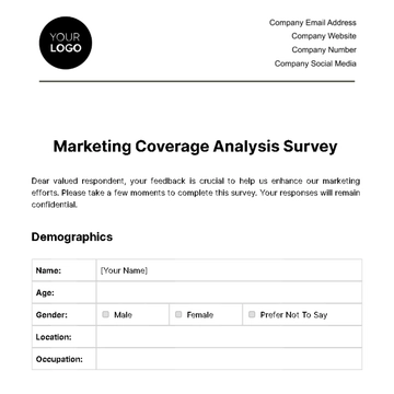 Free Marketing Coverage Analysis Survey Template to Edit Online