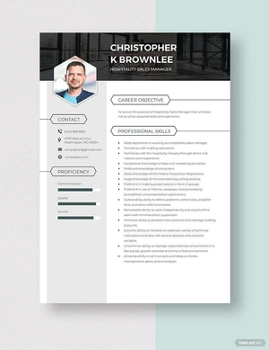 Hospitality Sales Manager Resume